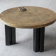 Coffee table in etched brass by Christian Krekels, Belgium, 1990