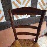 Pair of wooden straw chair 1900