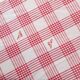 tablecloth and red and white checked napkins 154x164 cm