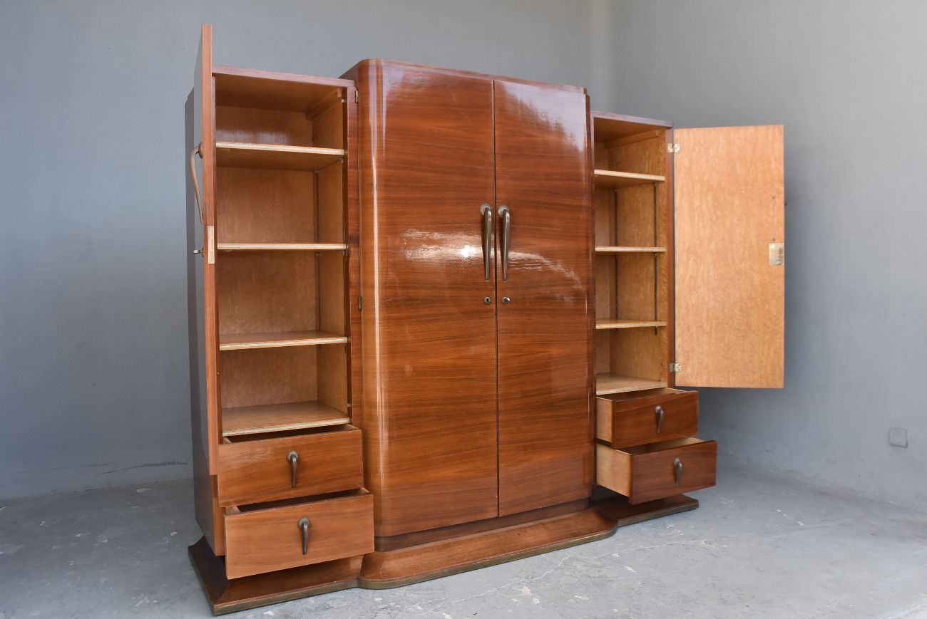 Armoire à glaces 1930 art déco palissandre et érable Selency