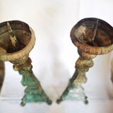 Pair of church candleholders, 19th century