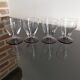Set of 4 Art Deco wine glasses in purple-footed crystal, 1930