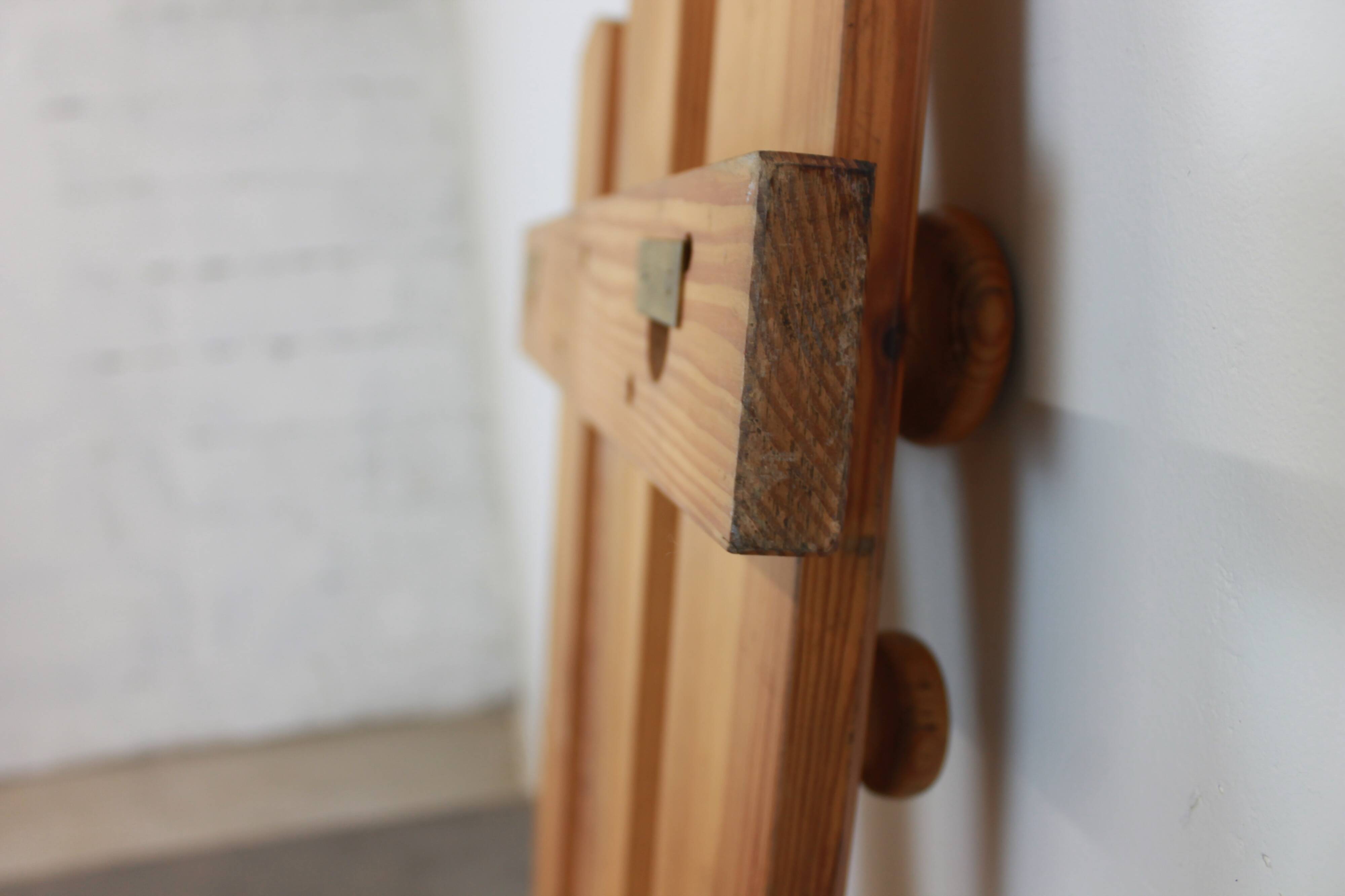 Pine wall coat rack