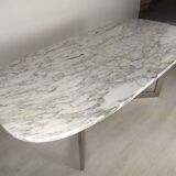 Marble design table 6 chairs 1970
