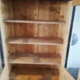 Parisian glazed wardrobe, Vintage painted showcase library