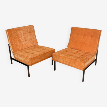 Florence Knoll, Pair of “Parallel Bar” low chairs