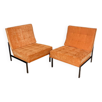 Florence Knoll, Pair of “Parallel Bar” low chairs