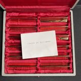 2968 and 2969 – Box of 12 gilded copper knife holders – Navarre factories in Évreux (Eure)
