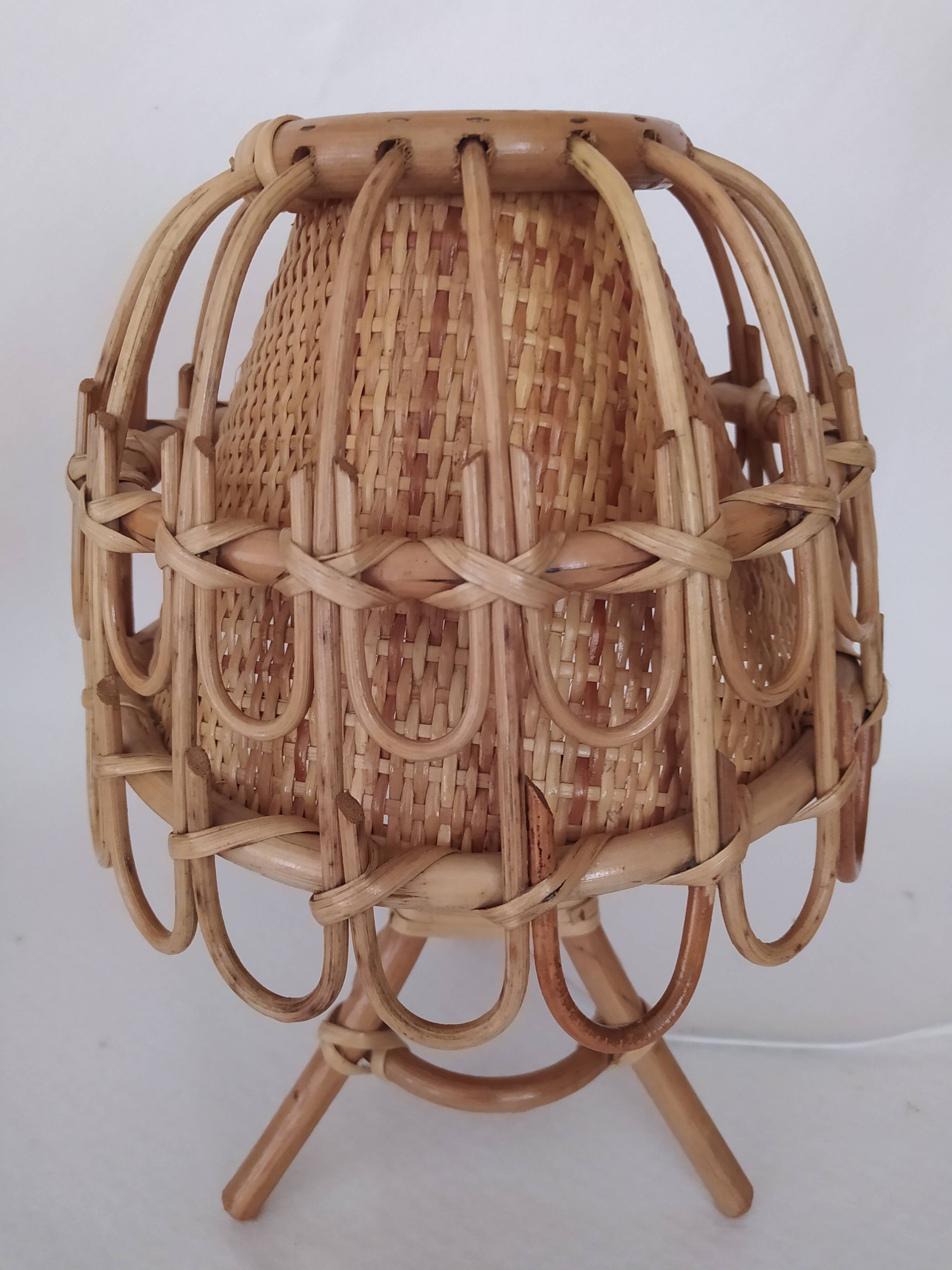 Lampes vintage en bambou