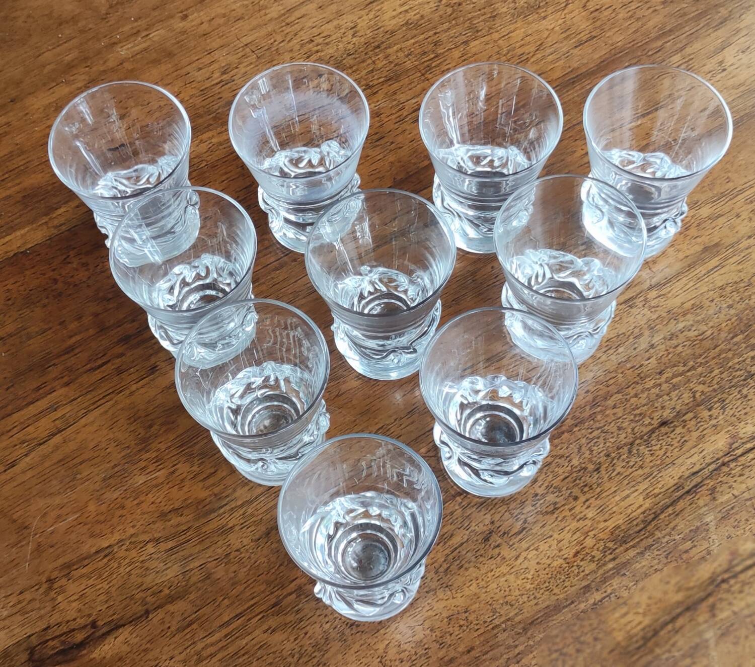 Series 10 crystal glasses Daum France model Sorcy