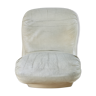 Ivory leather armchair, circa 1960