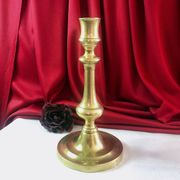 19th century gilded copper torch candle holder