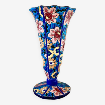 LONGWY earthenware vase