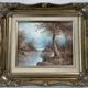 Signed oil painting - landscape - irène cafieri