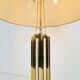 Geometric Brass and Chrome Table Lamp by Willy Daro, France, 1970