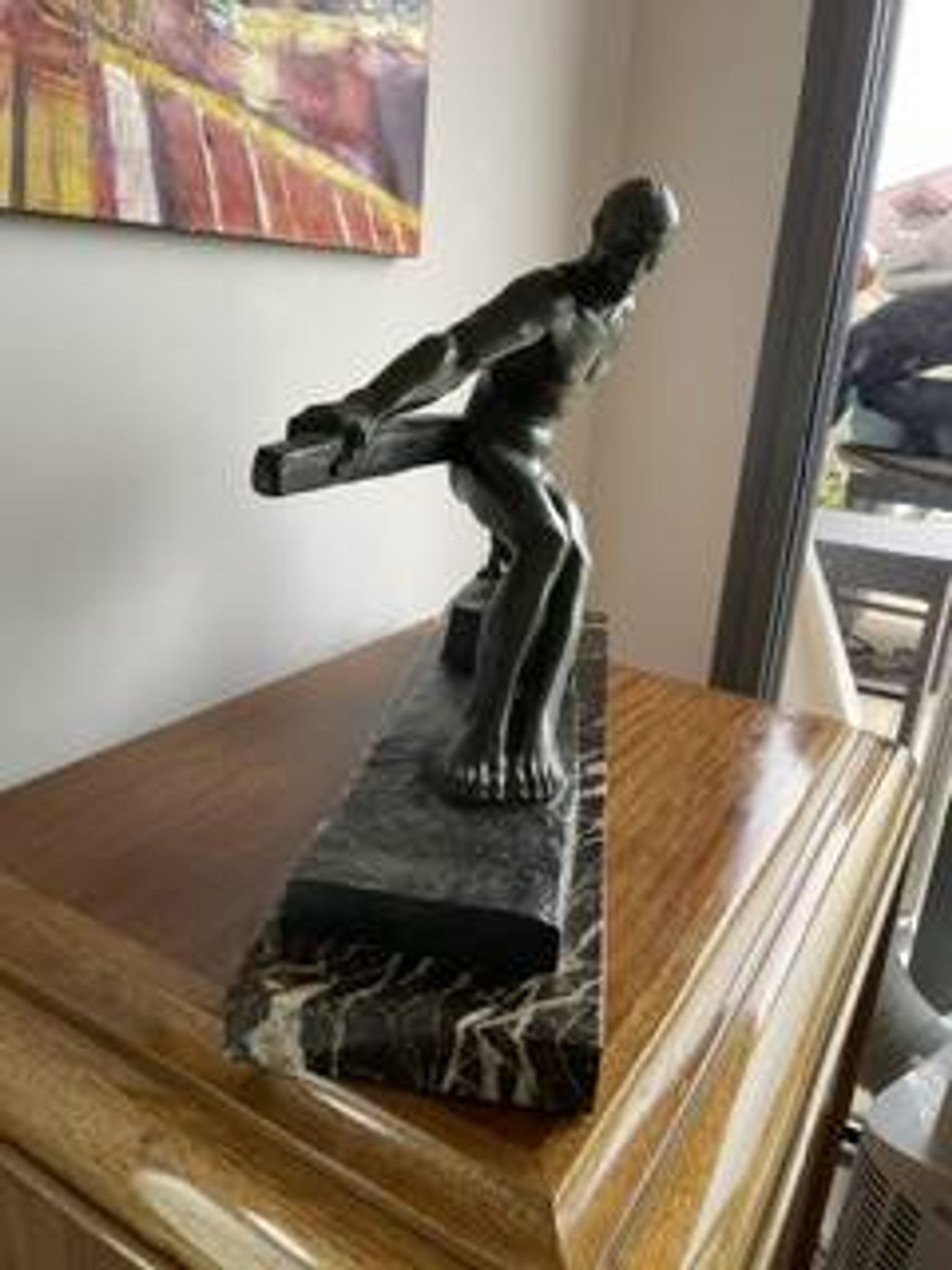 Bronze Sculpture - Georges Gori - The Helmsman - H. 30cm - Base: 15 X 42cm