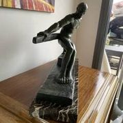 Bronze Sculpture - Georges Gori - The Helmsman - H. 30cm - Base: 15 X 42cm