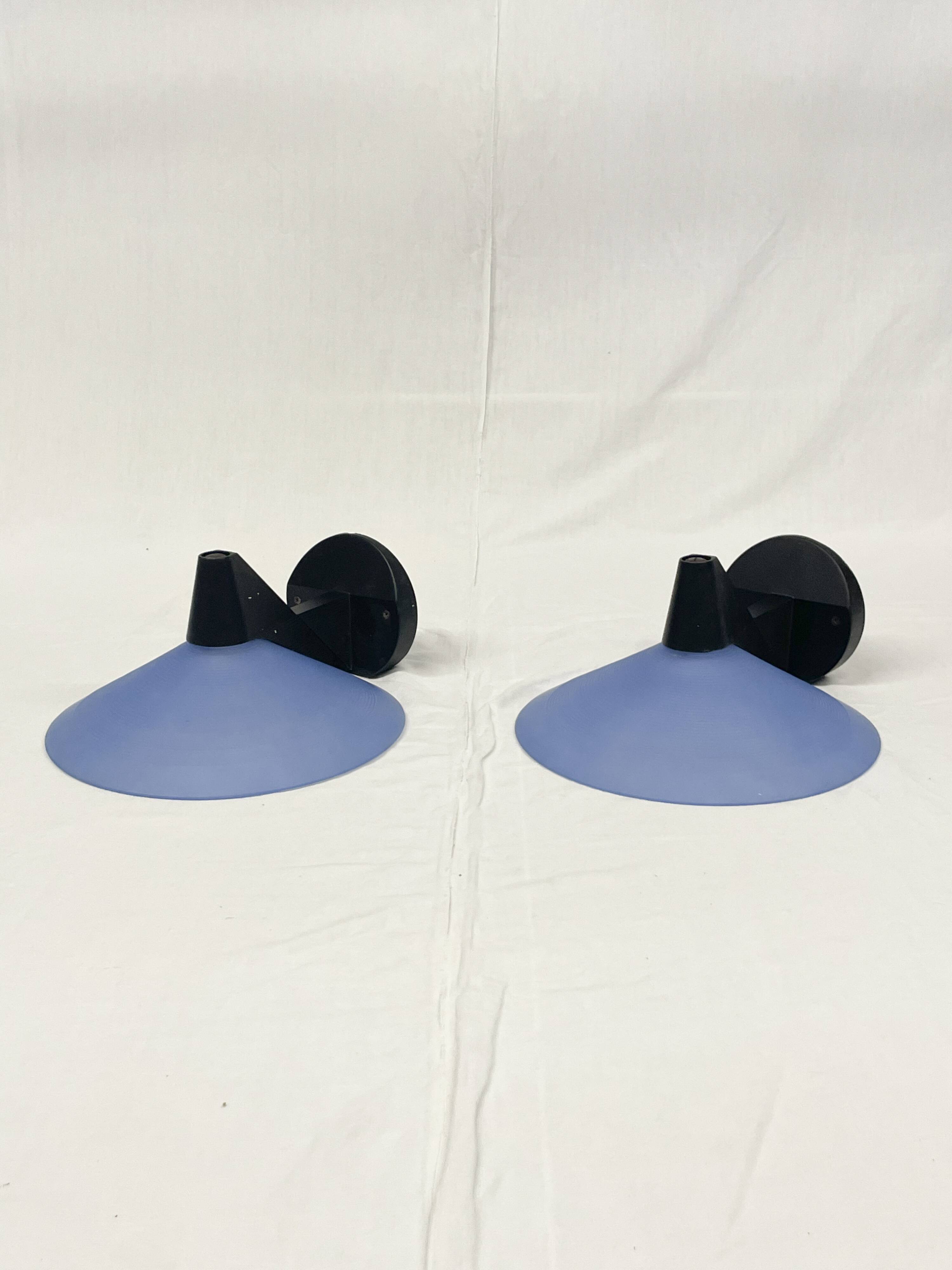 Pair of Lamiprogetti wall lights, Italy, 1980's