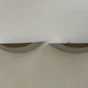Pair of vintage wall lamp half moon, chrome, France 1970