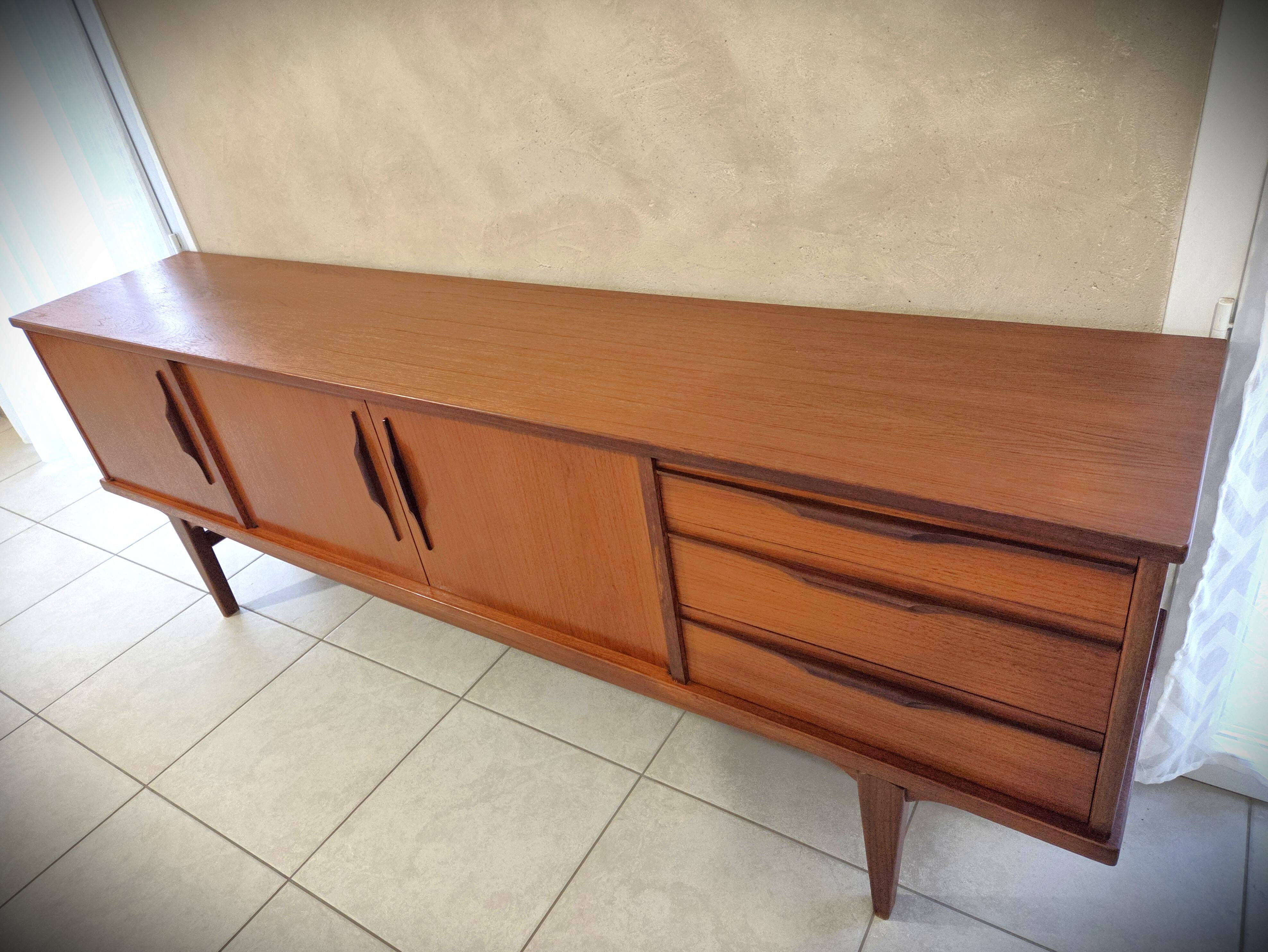 Scandinavian teak sideboard design