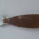 Large wooden and silver-plated fish board, 90 cm