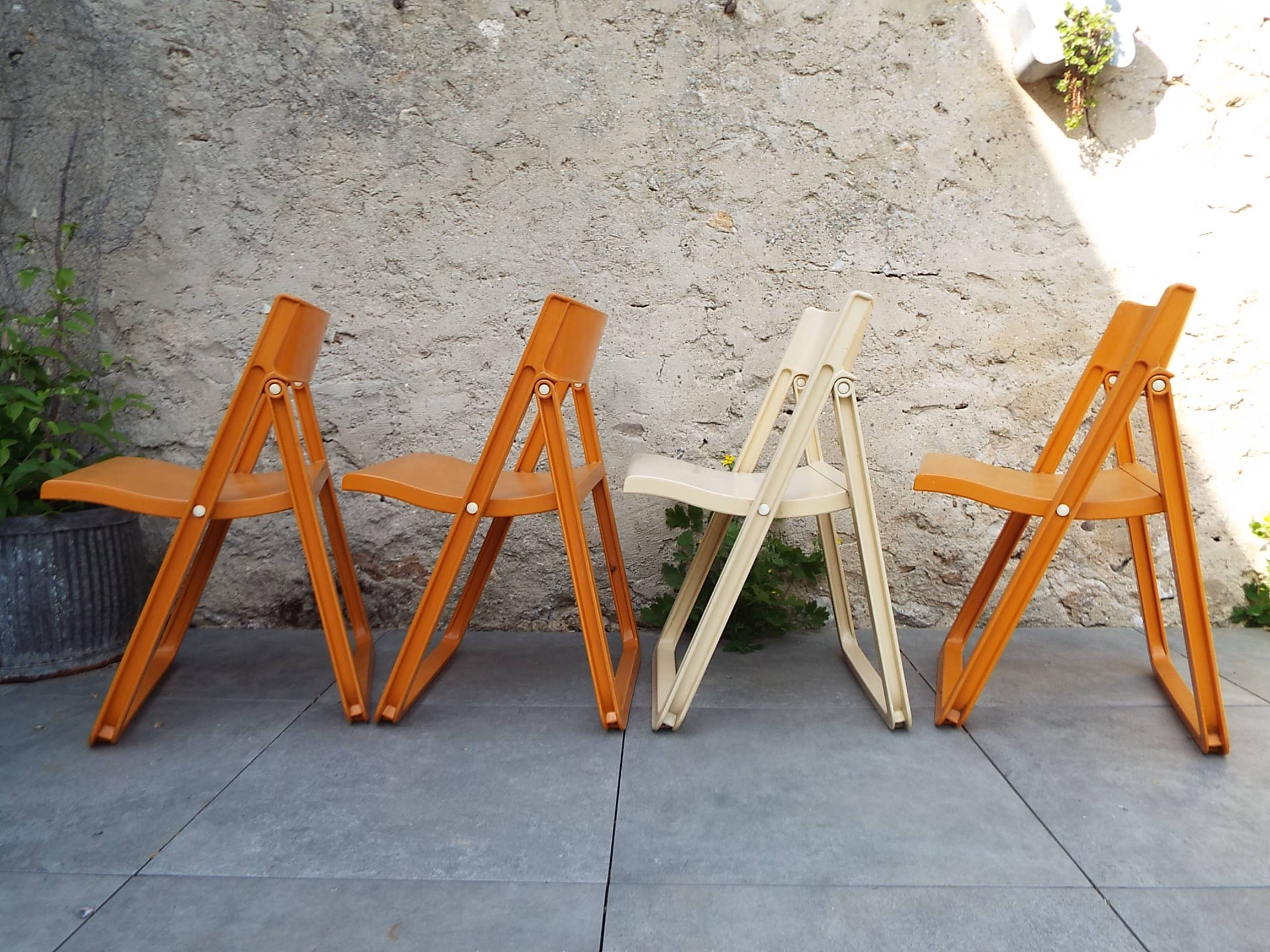 4 folding chairs Allibert 70s