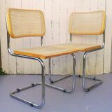 Pair of chairs cesca B32 marcel Breuer canned