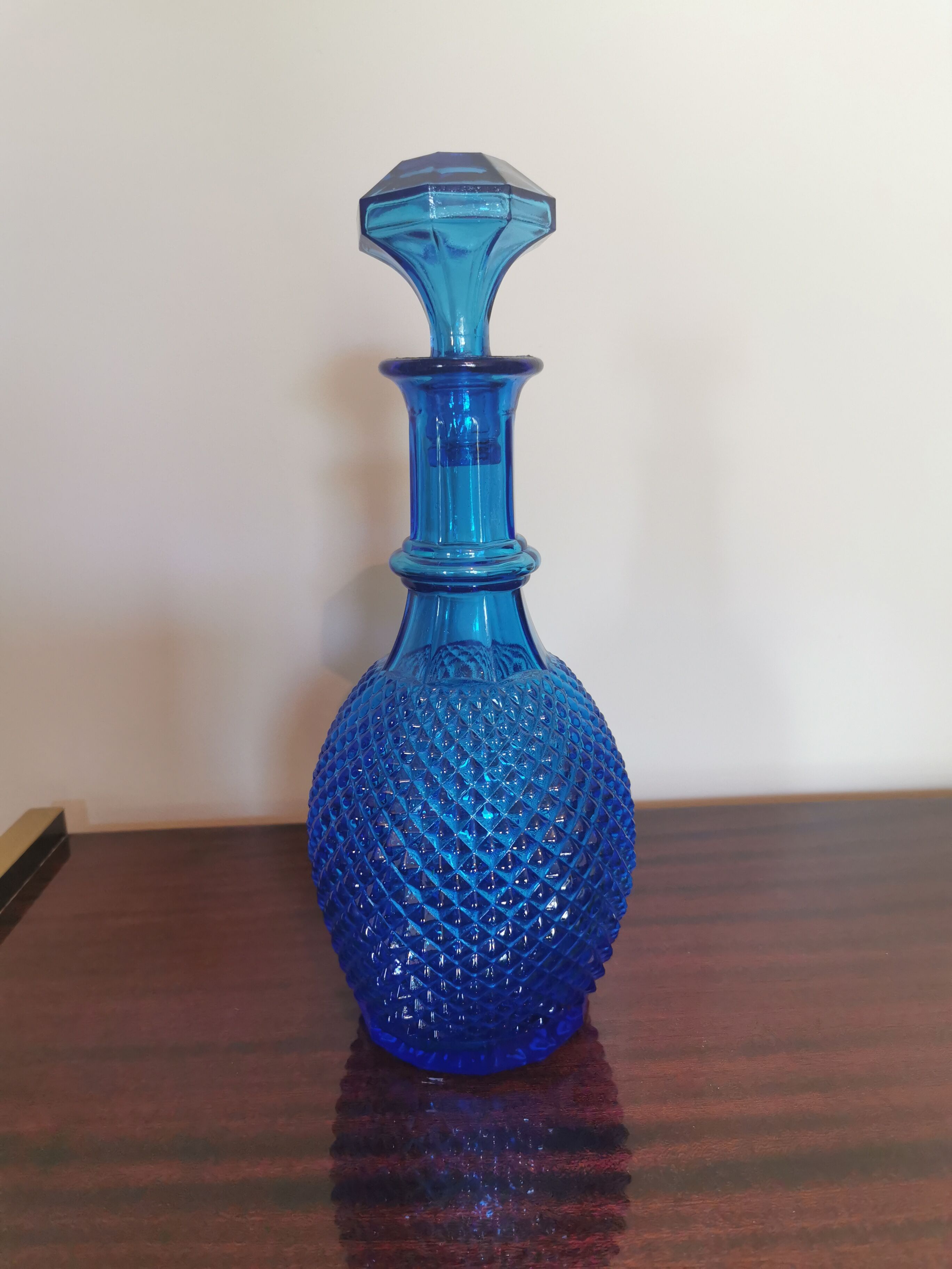 Decanter blue diamond tip "Casa Lopez"