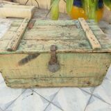 Old wooden chest - industrial decor....