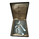 24-piece silver-plated Alfenide art deco cutlery set, 84 gr hallmark