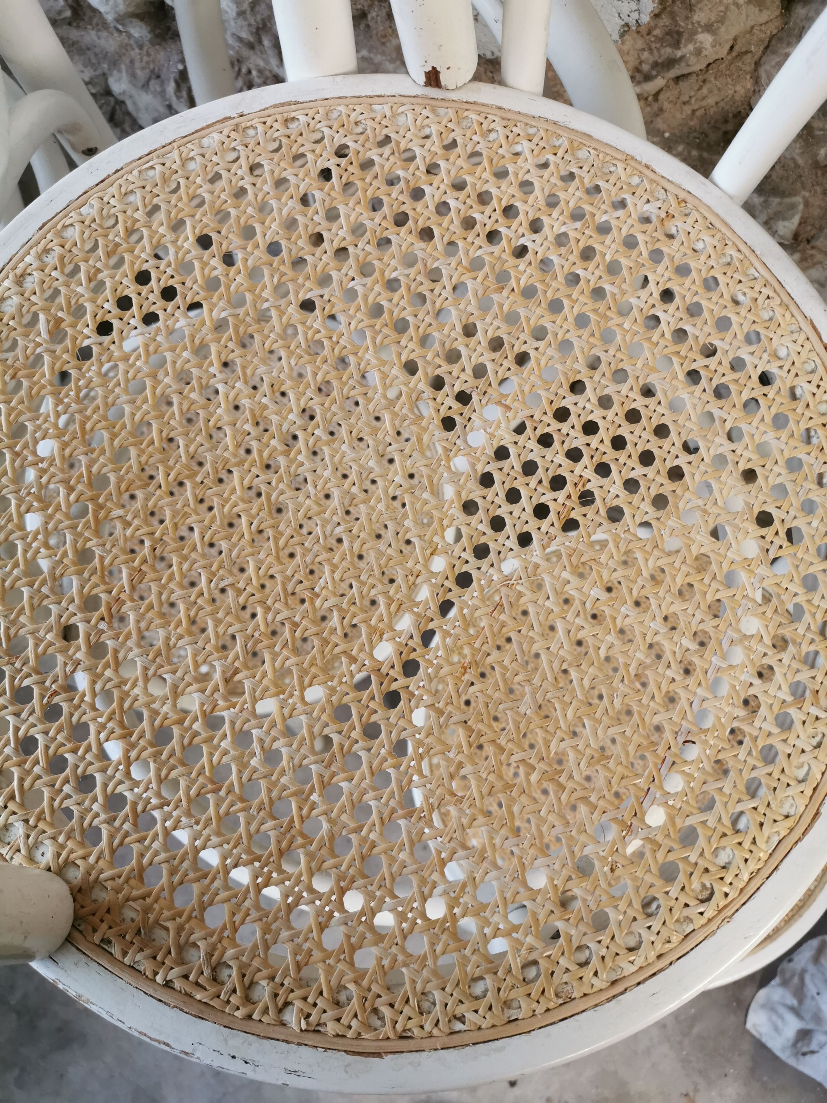 Suite of 6 canned bistro chairs