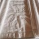 Old large monogrammed sheet hand-embroidered.