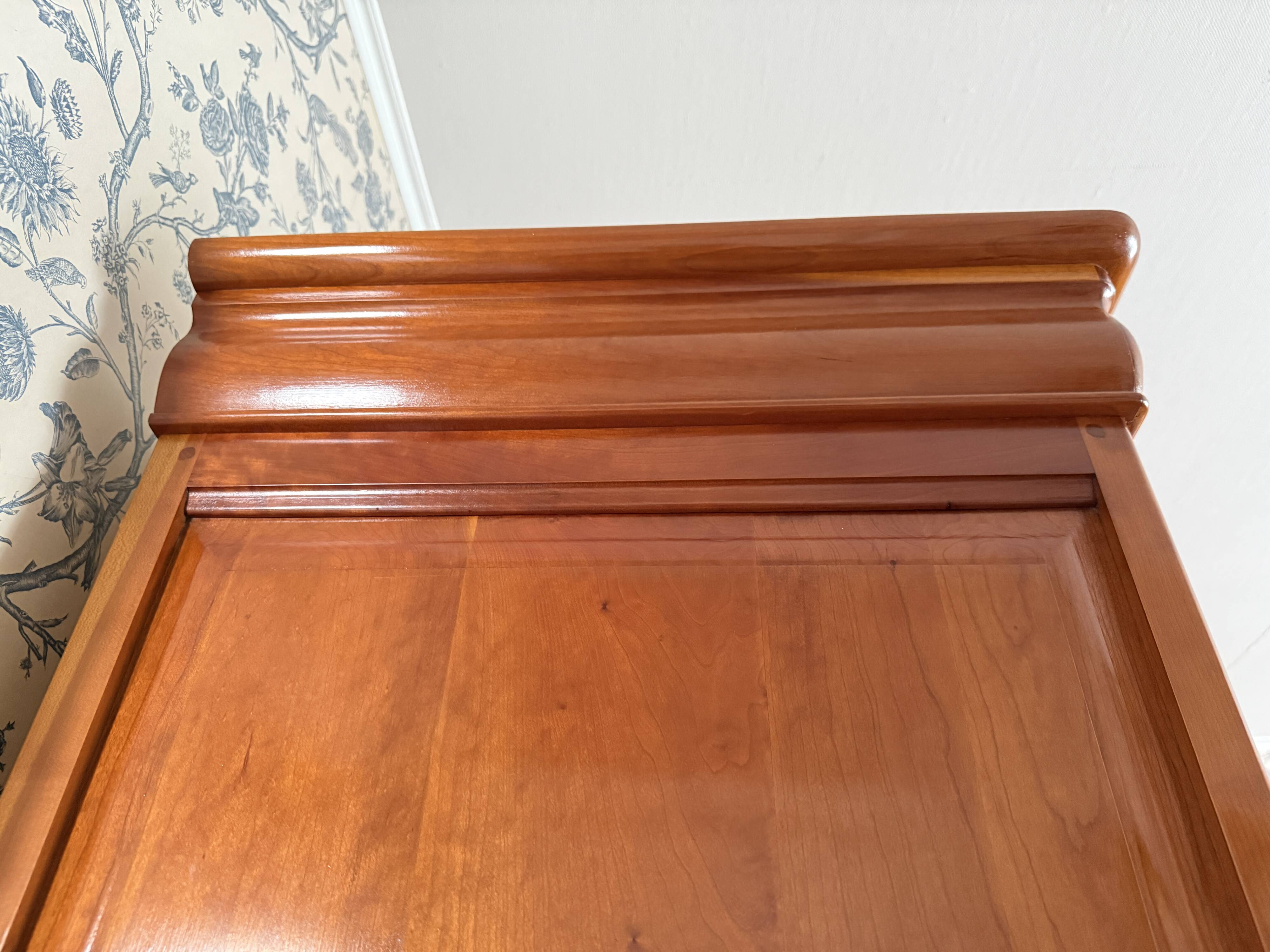 3-door wardrobe in solid cherry wood