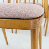 1970s Antonin Suman Beech Dining Chairs, Set of 4