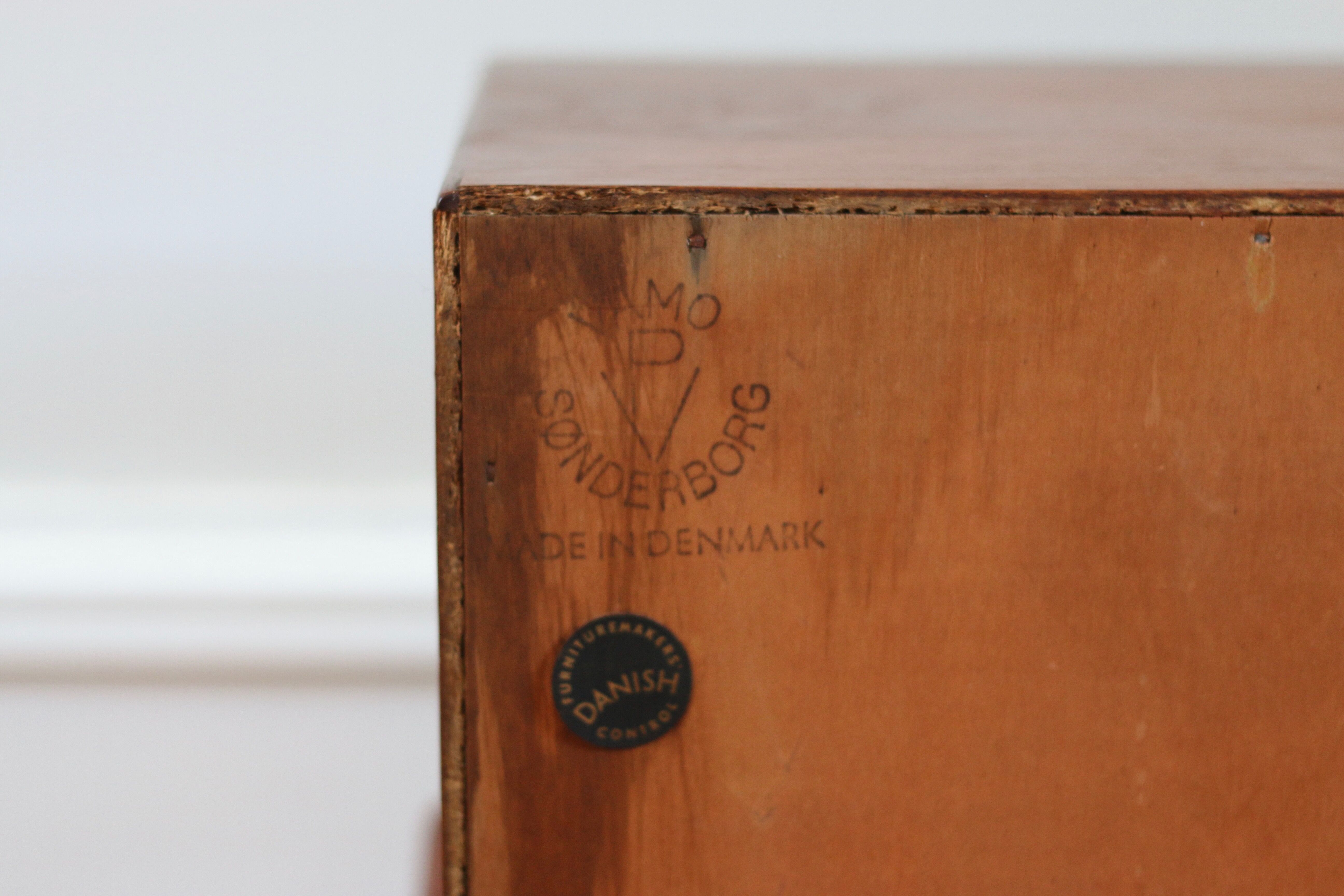 Scandinavian bedside table teak Arne Vodder 1960