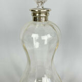 Blown glass carafe and silver frame