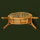 Vintage bamboo and wicker magazine rack