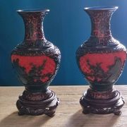 Cinnabar vases