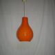 Orange teardrop pendant light from the 1970s