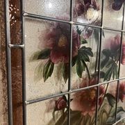 Vitrail « végétation aux pivoines »