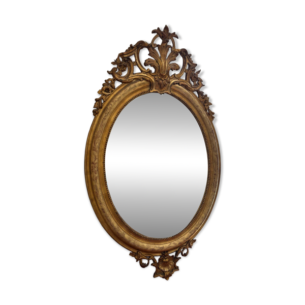 Miroir ovale doré — Beyit