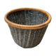 Black rattan planter
