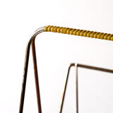 1960s Scandinavian Vintage Metal Magazine Rack
