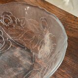Vintage salad bowl with stylised rose pattern D23 H10