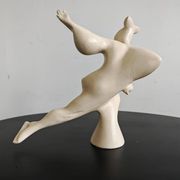 Art Deco ceramic figurine of an artistic skater, Czechoslovakia, 1950s.