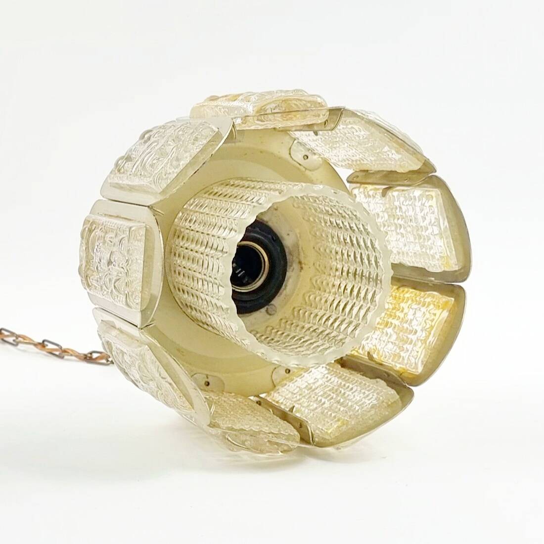 Mid-Century Scandinavian Glass Ceiling Light from Vitrika, Denmark, 1960s