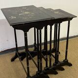 Set of 4 wooden nesting tables, Napoleon III