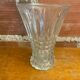 Pair Antique Clear Molded Vase Vintage Decoration #C596