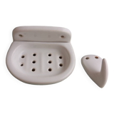 Ceramic soap dish and coat hook