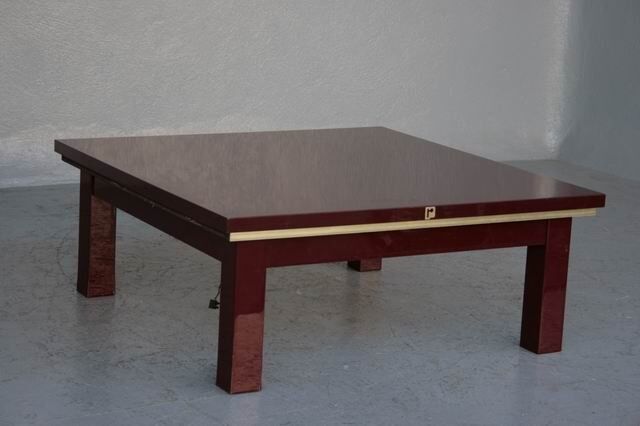 Table basse design 1970 Paco Rabannes en laque